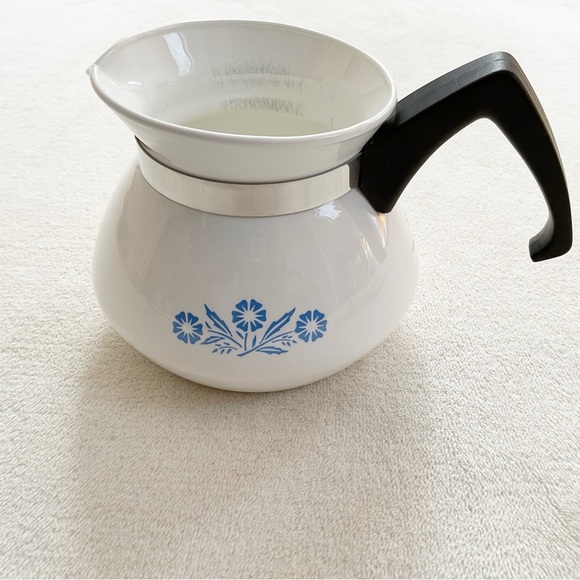 Vintage 1960’s Corningware Blue Cornflower Tea Pot 3 Cup No Lid Teakettle - Picture 1 of 13
